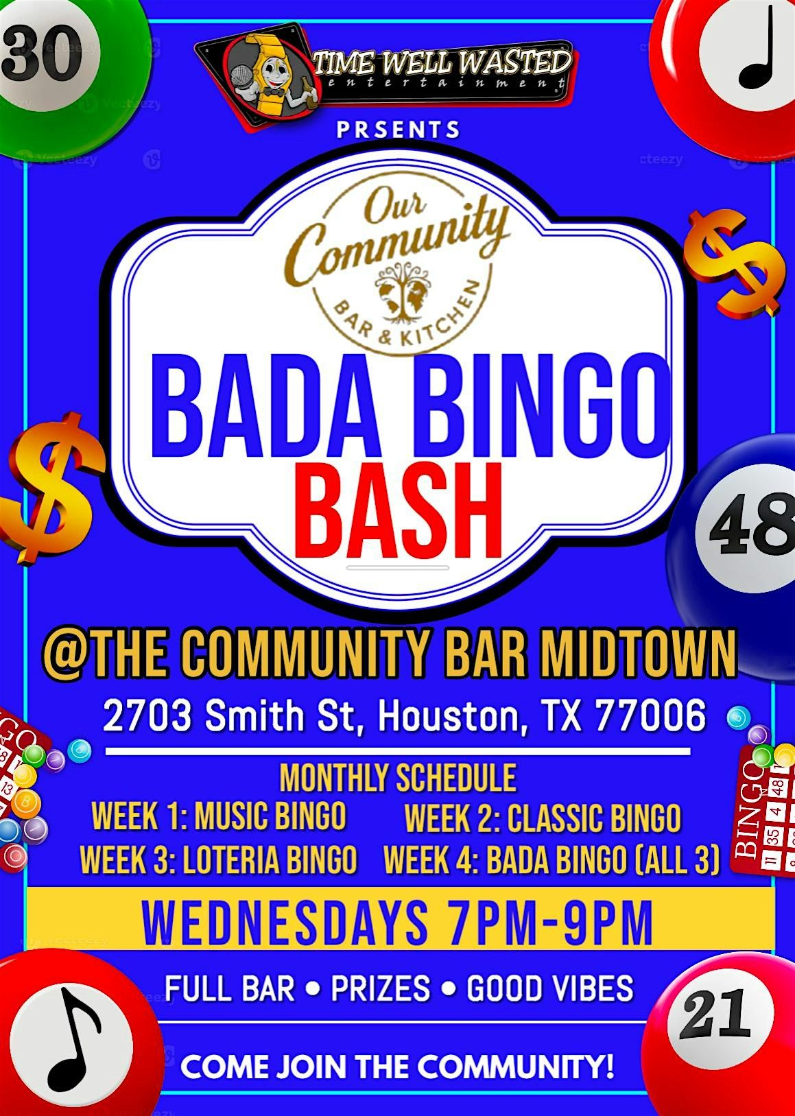 Music Bingo Wednesday's @ Community Bar Midtown!