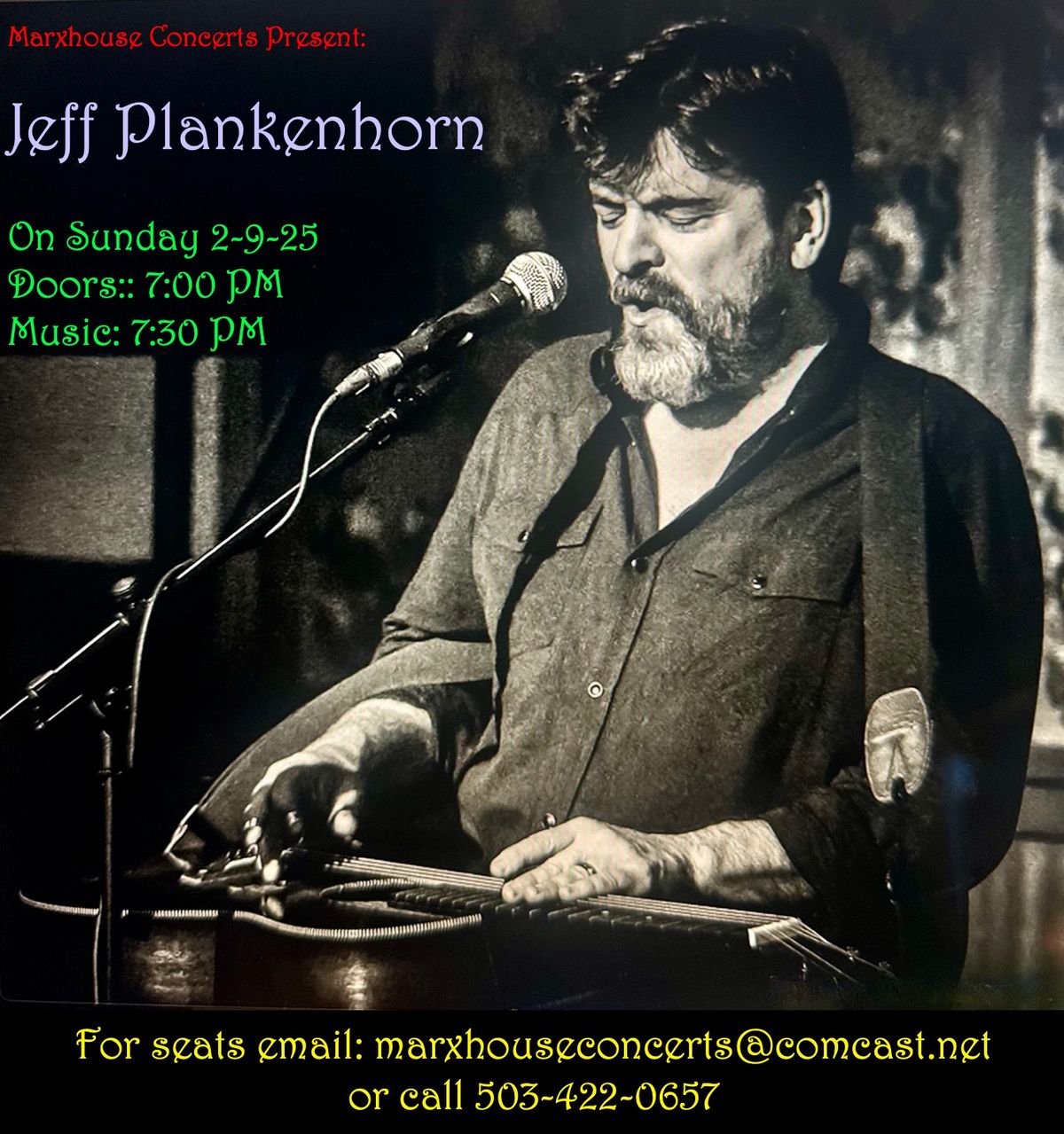 Marxhouse Concert featuring Jeff Plankerhorn