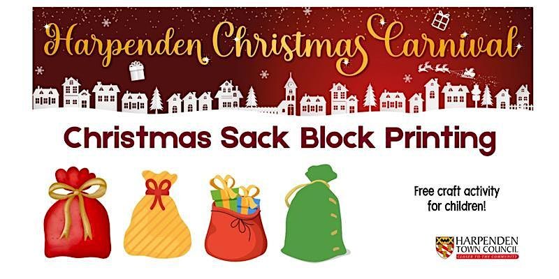 Children's Workshop Christmas Sack Block Printing