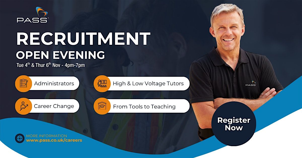 Electricians & Engineers Wanted to Become Trainers - Open Evening
