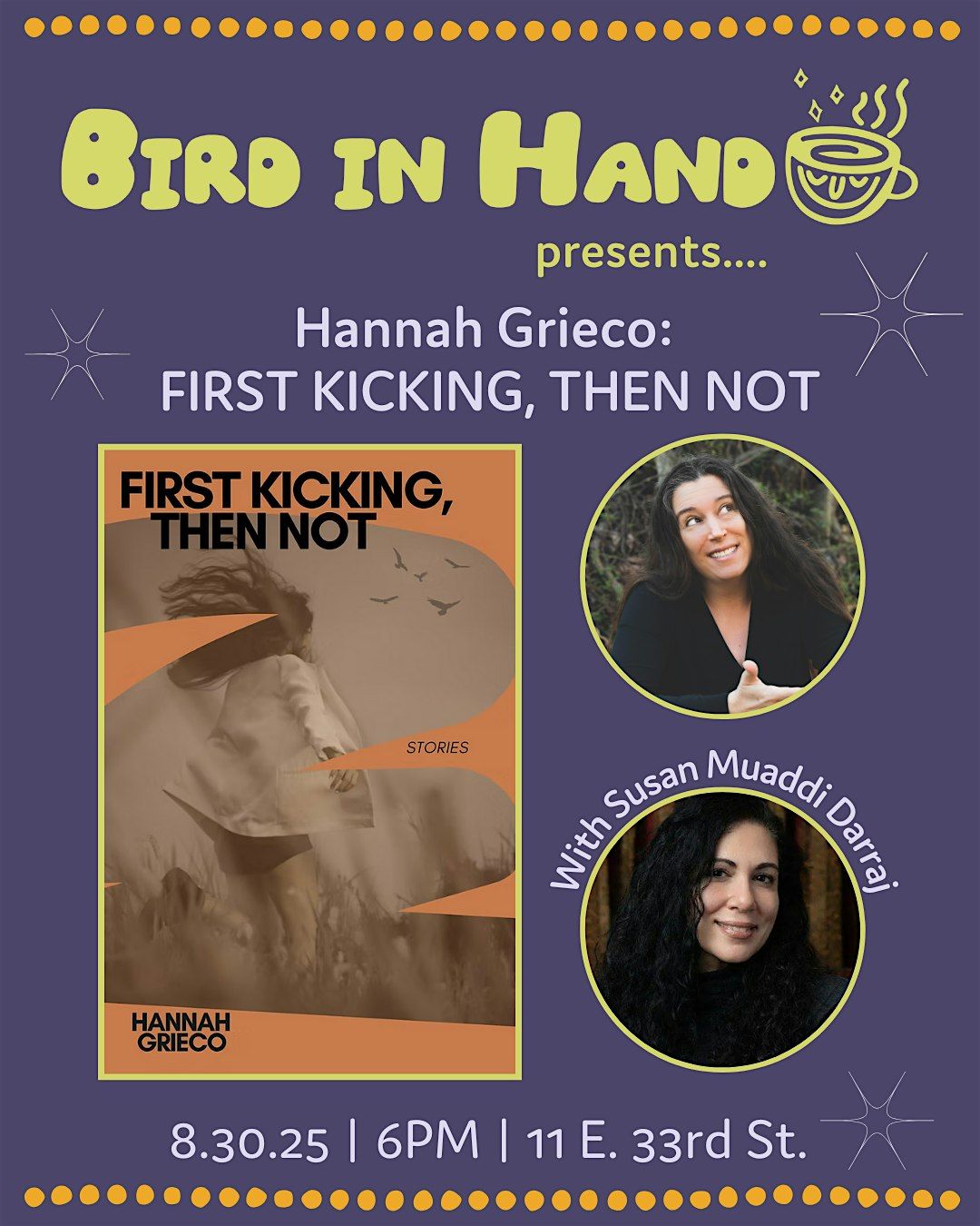 Hannah Grieco: FIRST KICKING, THEN NOT (with Susan Muaddi Darraj)