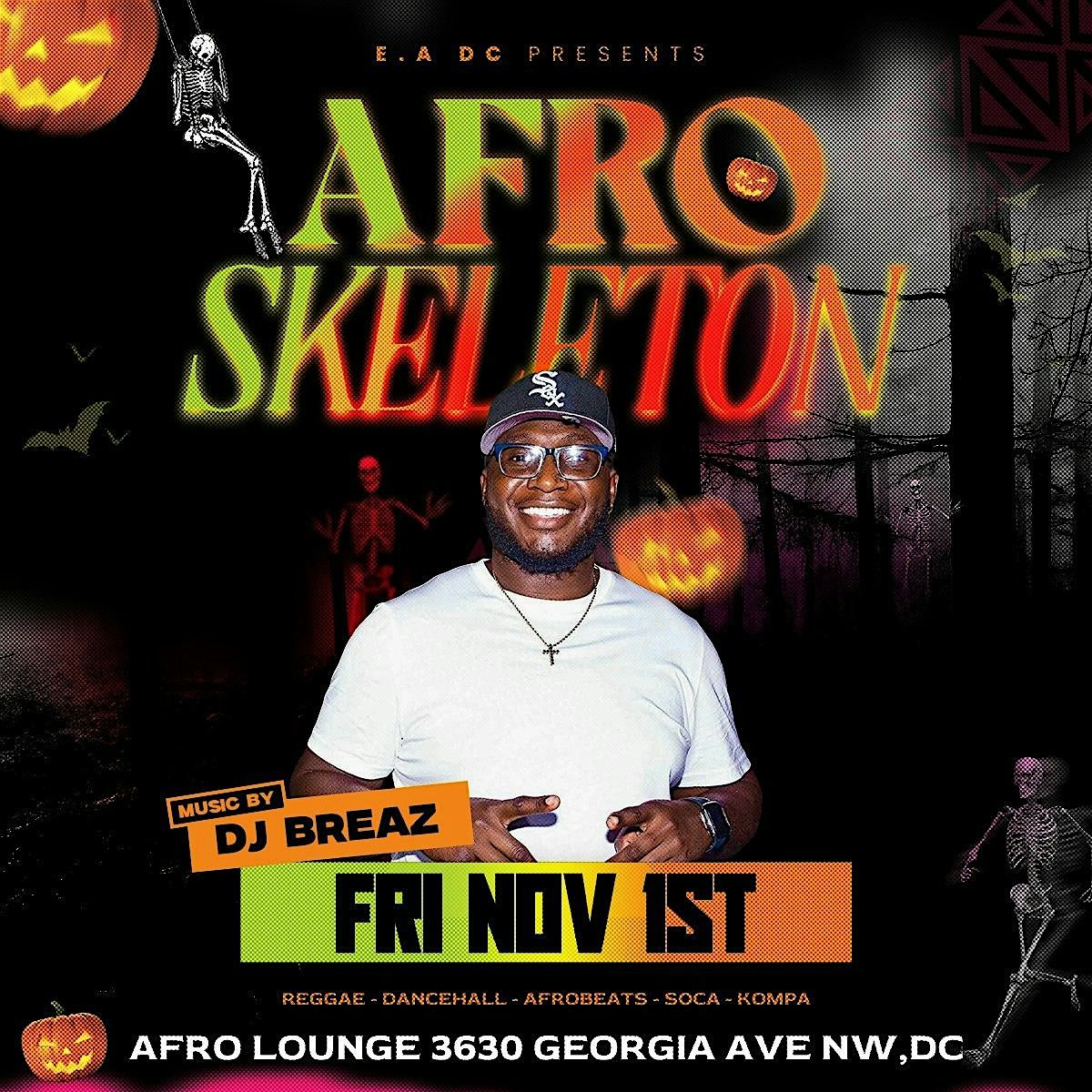 Afro Skeleton: Halloween Costume Party