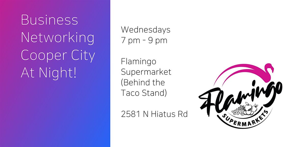 Business Networking in Cooper City at Night!