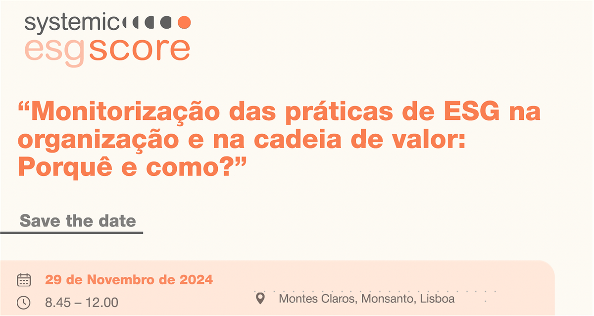 SystemicESGscore -  Monitoriza\u00e7\u00e3o das pr\u00e1ticas de ESG na cadeia de valor