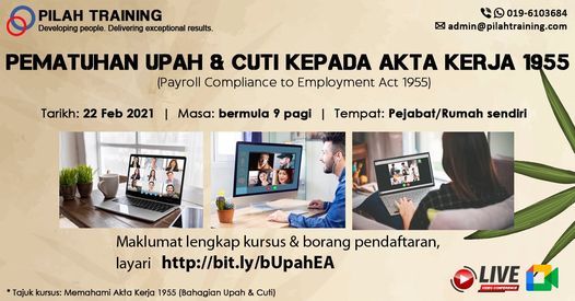 Belajar Tentang Upah Cuti Seperti Dalam Akta Kerja 1955 Online Online 22 February 2021