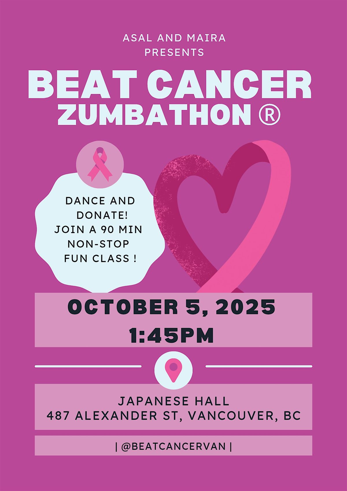 Zumbathon\u00ae Charity Event Beat Cancer