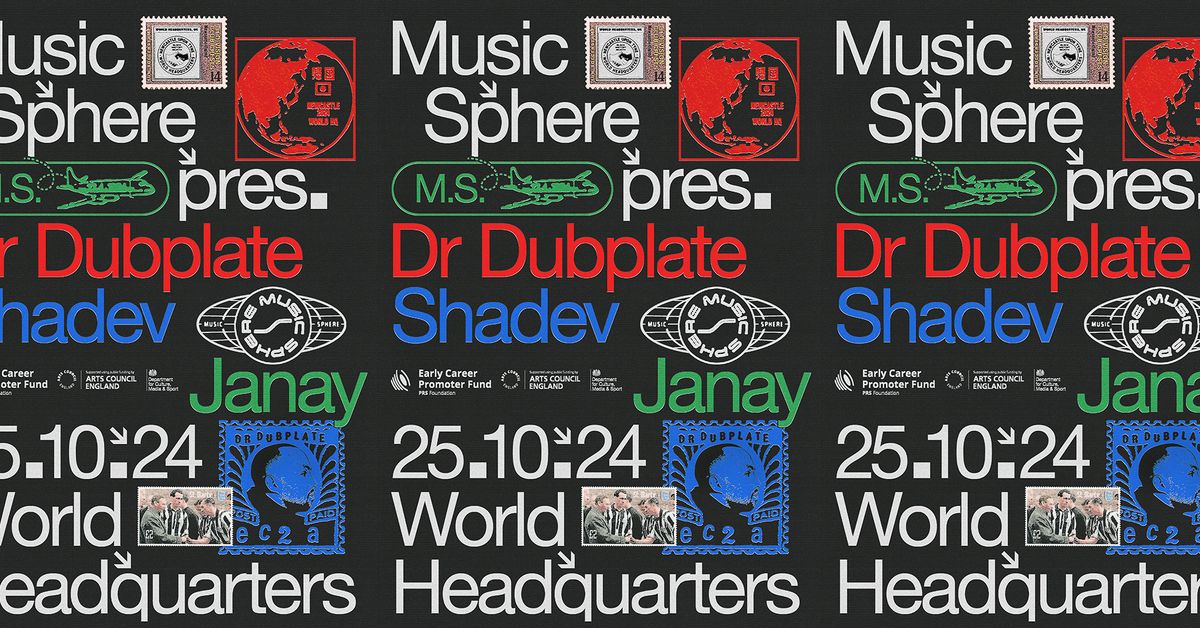 Music Sphere presents Dr Dubplate, Shadev & Janay