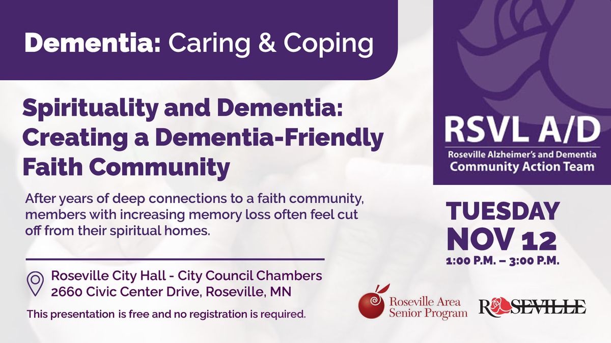 Spirituality and Dementia: Creating a Dementia-Friendly Faith Community