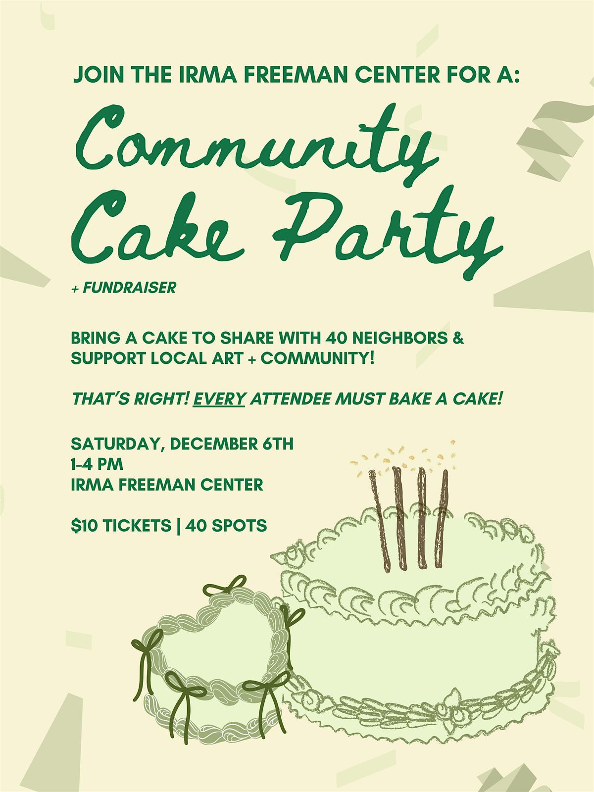 Community Cake Party & Fundraiser