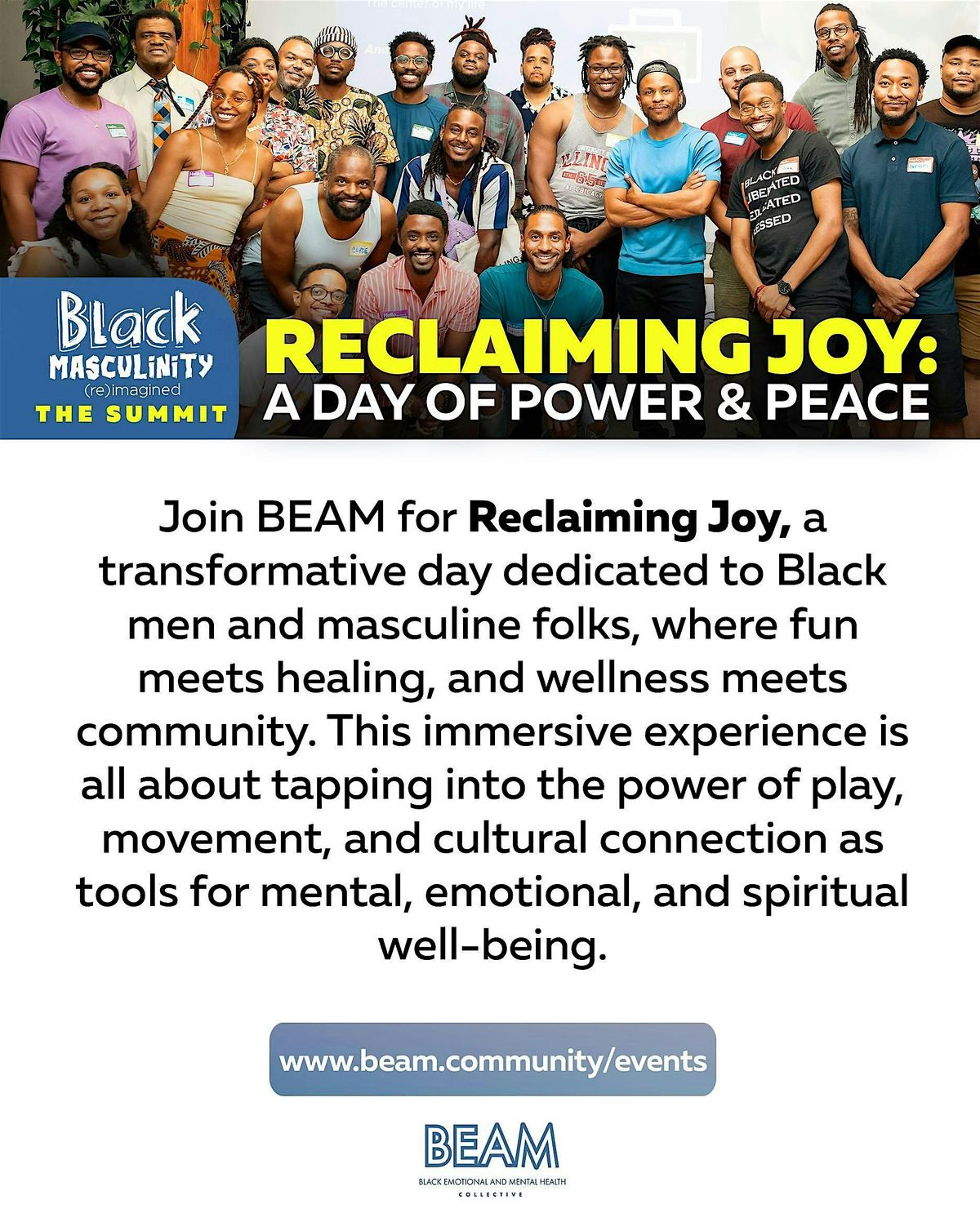 Black Masculinity (Re)imagined: Reclaiming Joy - A Day of Power & Peace