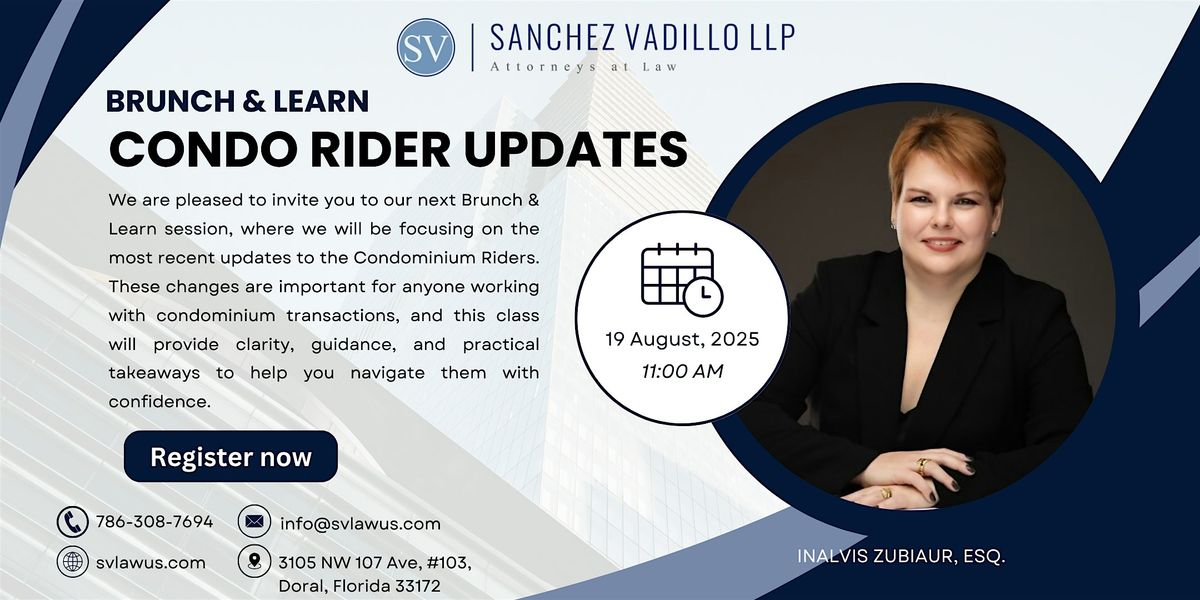 Condo Rider Updates