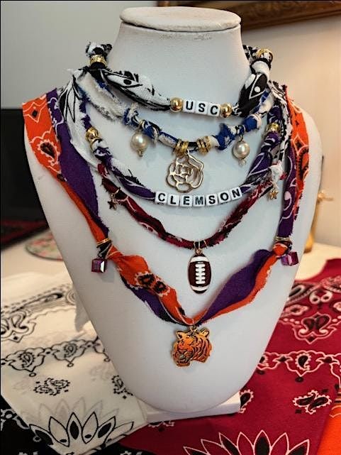 Bandana Collegiate Necklace Make n Take Drop in