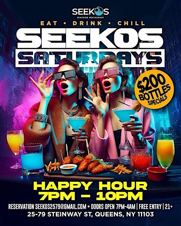 SATURDAY NIGHT VIBES AT SEEKOS ASTORIA