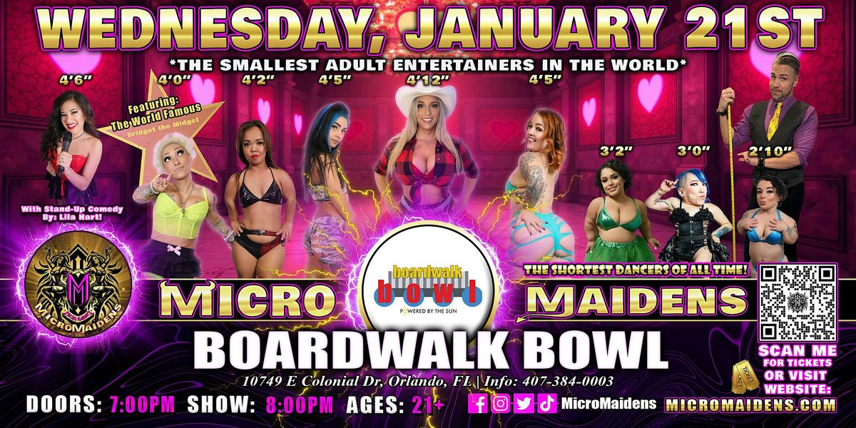 Orlando, FL - Micro Maidens Dwarf Dancers @ Boardwalk Bowl