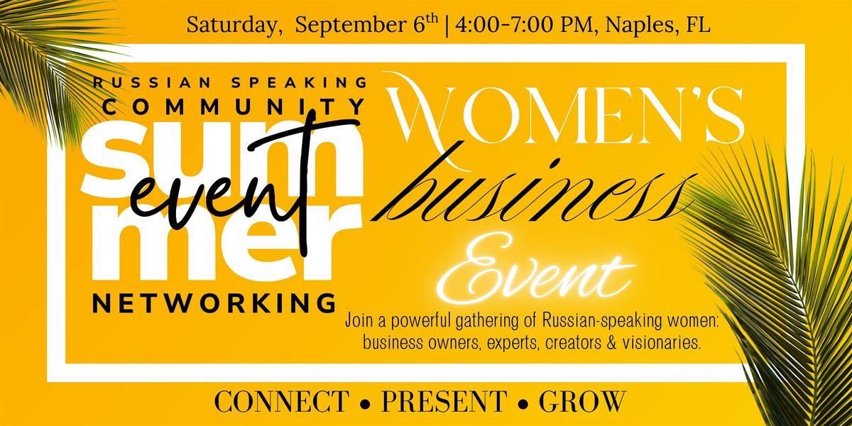 Women\u2019s Business Event for Russian speaking community
