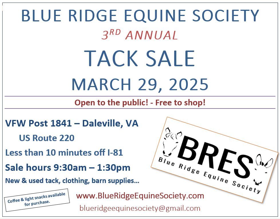 BRES 3rd Annual Tack Sale