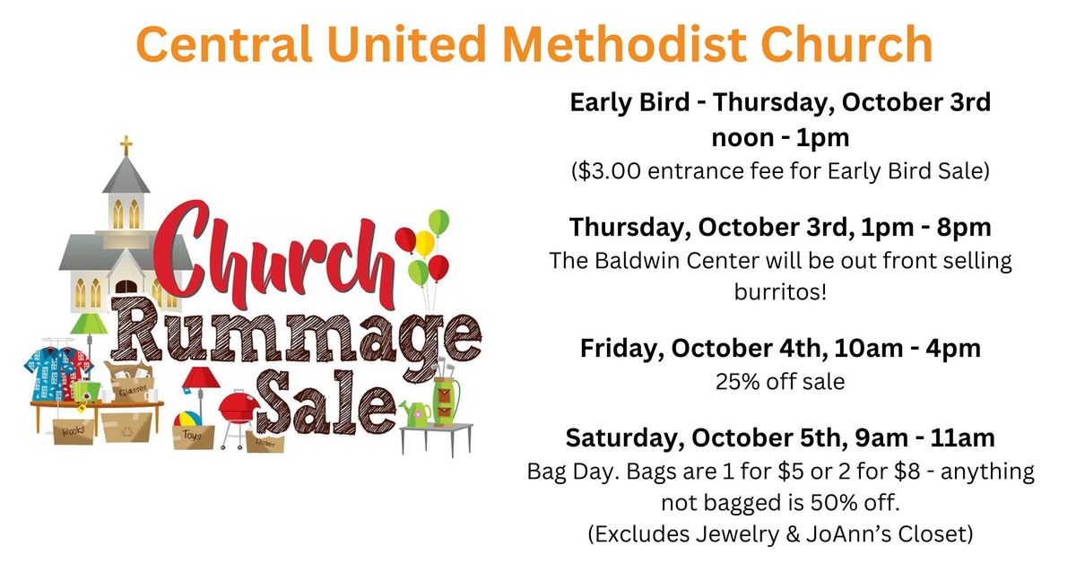 2024 Church Rummage Sale