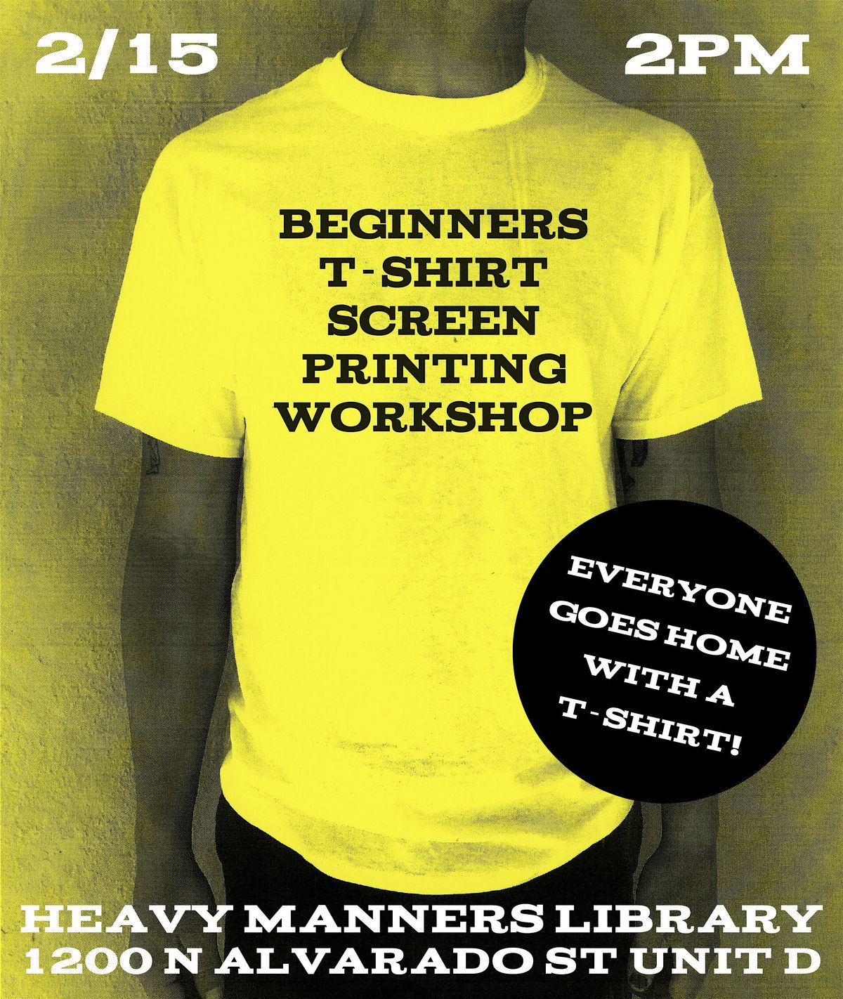 Beginners T-shirt Screen Printing Workshop (2\/15)