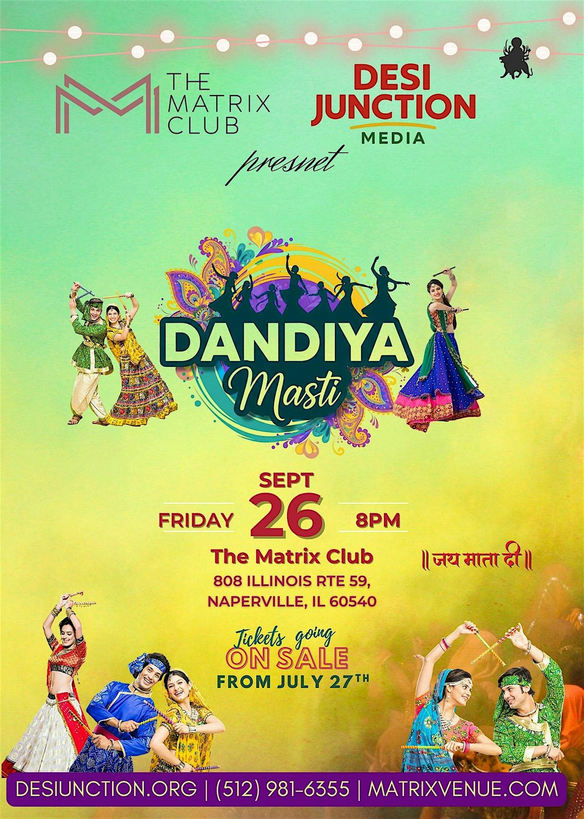 Dandiya Masti 2025 \u2013 The Grand Garba Night in Chicago  ( Naperville) IL