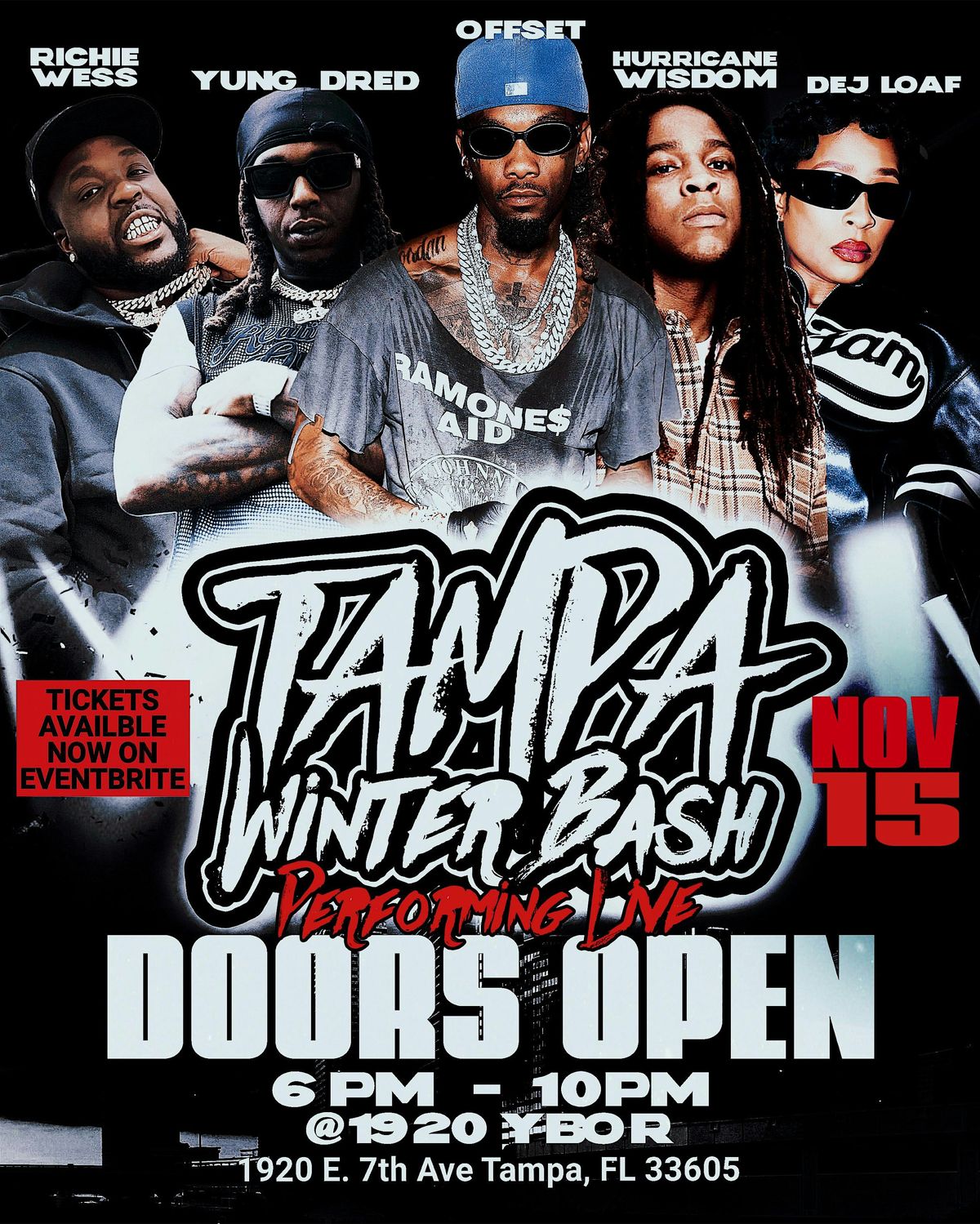 Tampa Winter Bash Featuring Offset DejLoaf & Hurricane Wisdom