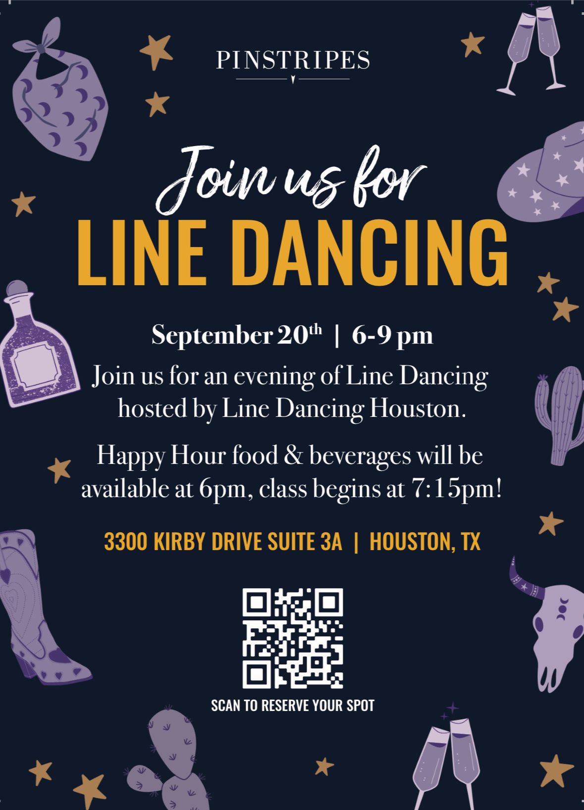 LINE AND LANES (Line Dancing Night at Pinstripes)