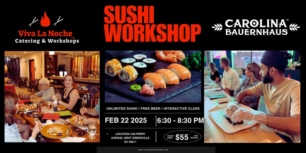 Sushi Workshop Carolina Bauernhaus Greenville