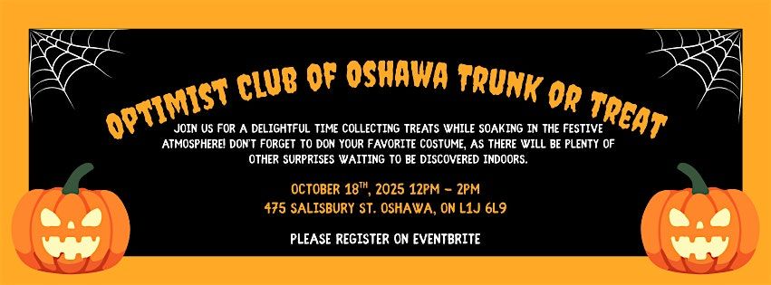 Optimist Club of Oshawa Annual Trunk or Treat