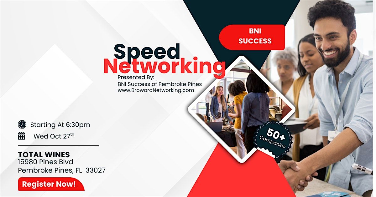 Broward Business Speed Networking Pembroke Pines\/Weston\/Miramar (In Person)