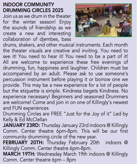 KPRD Indoor Community Drumming Circle January 23rd