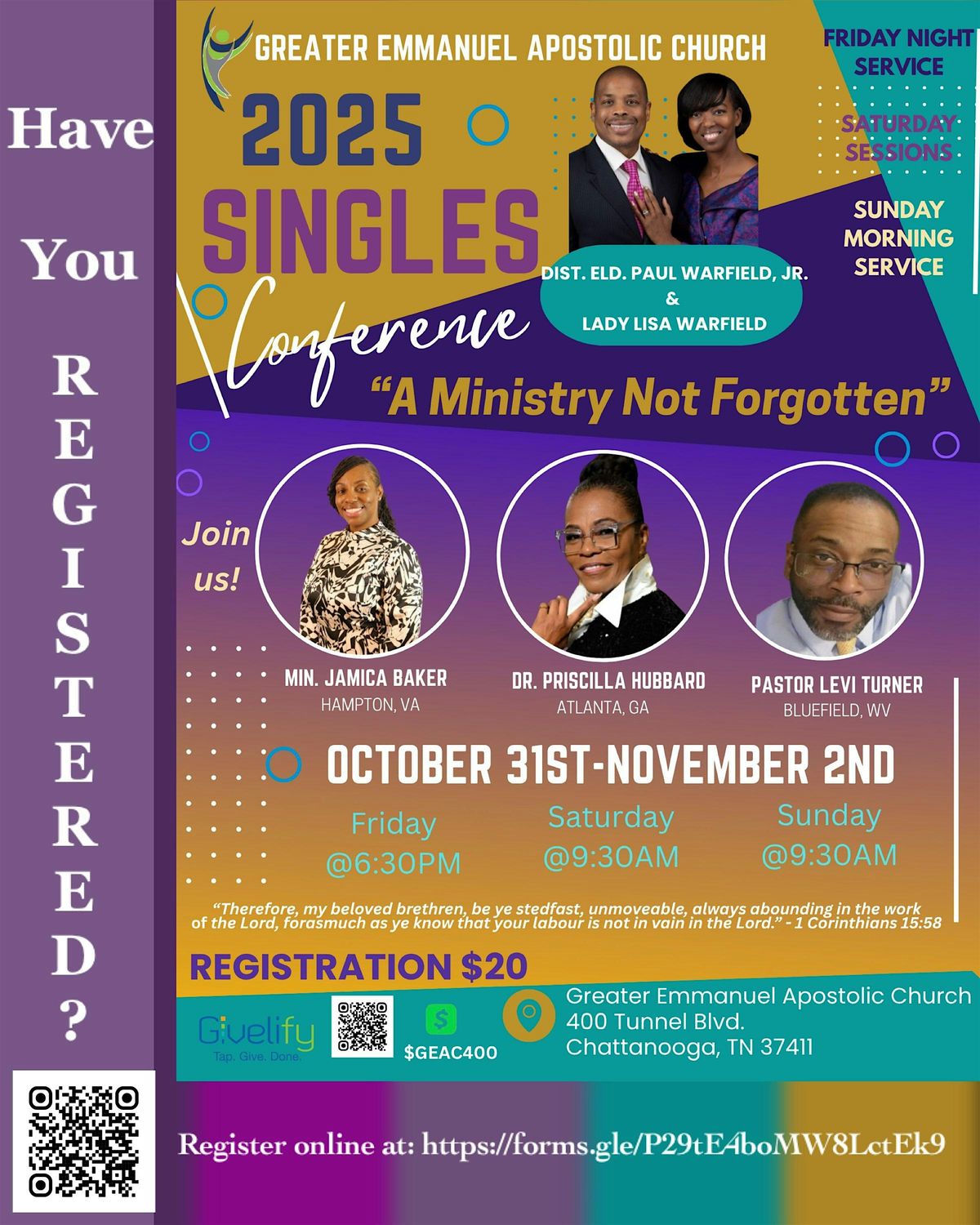 Greater Emmanuel Apostolic Church Singles Conference