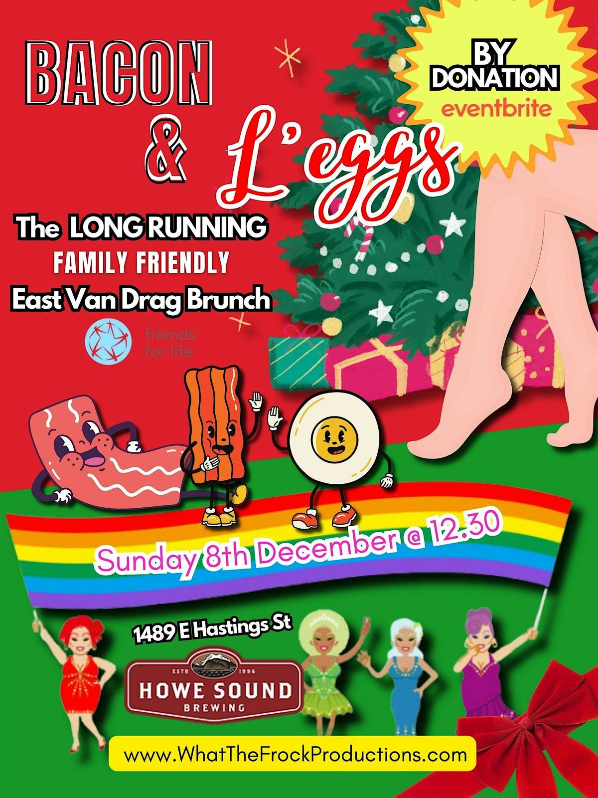 Christmas Bacon & L'eggs. Family Friendly Drag Brunch in East Van