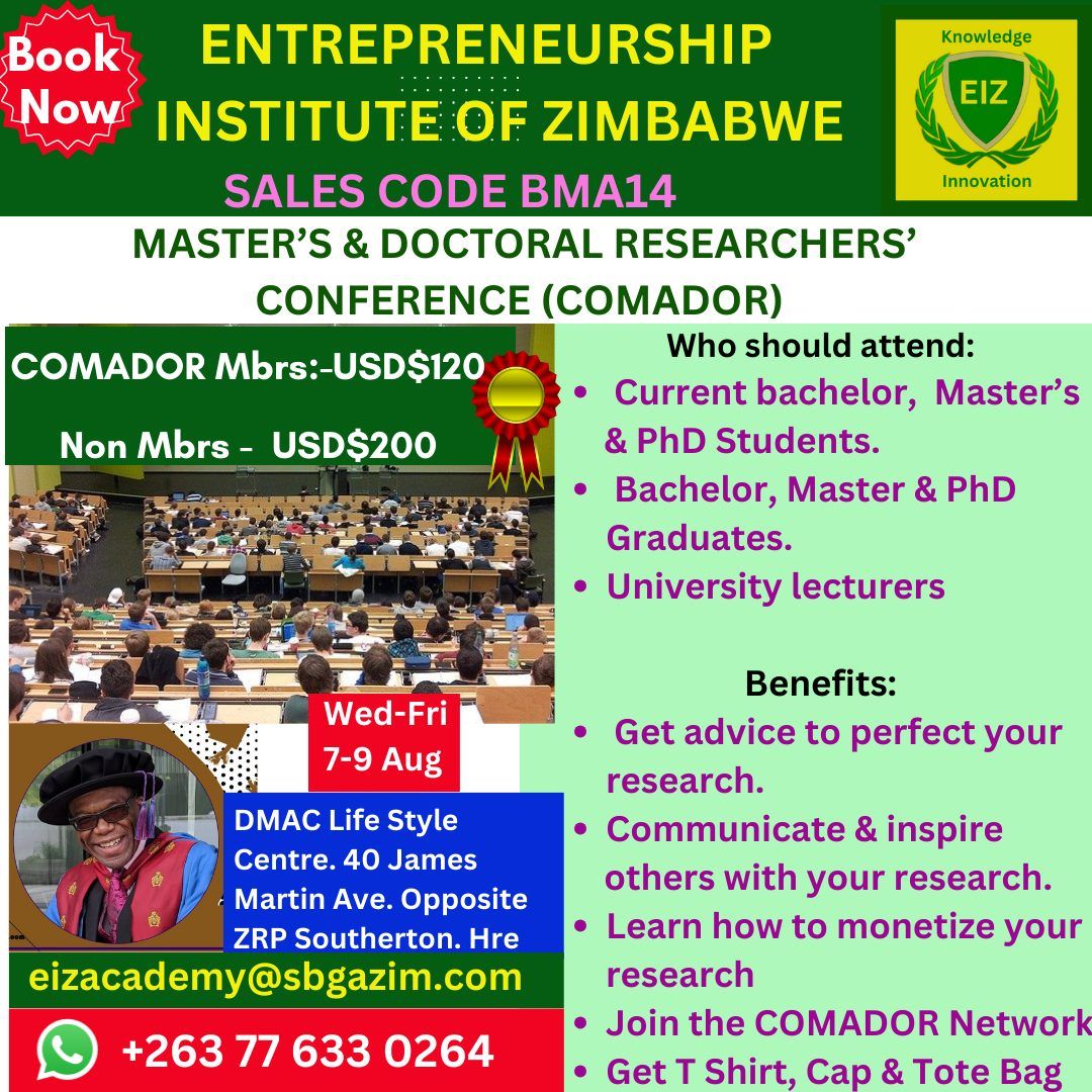 MASTER'S & DOCTORAL RESEARCH CONFERENCE (COMADOR) HARARE