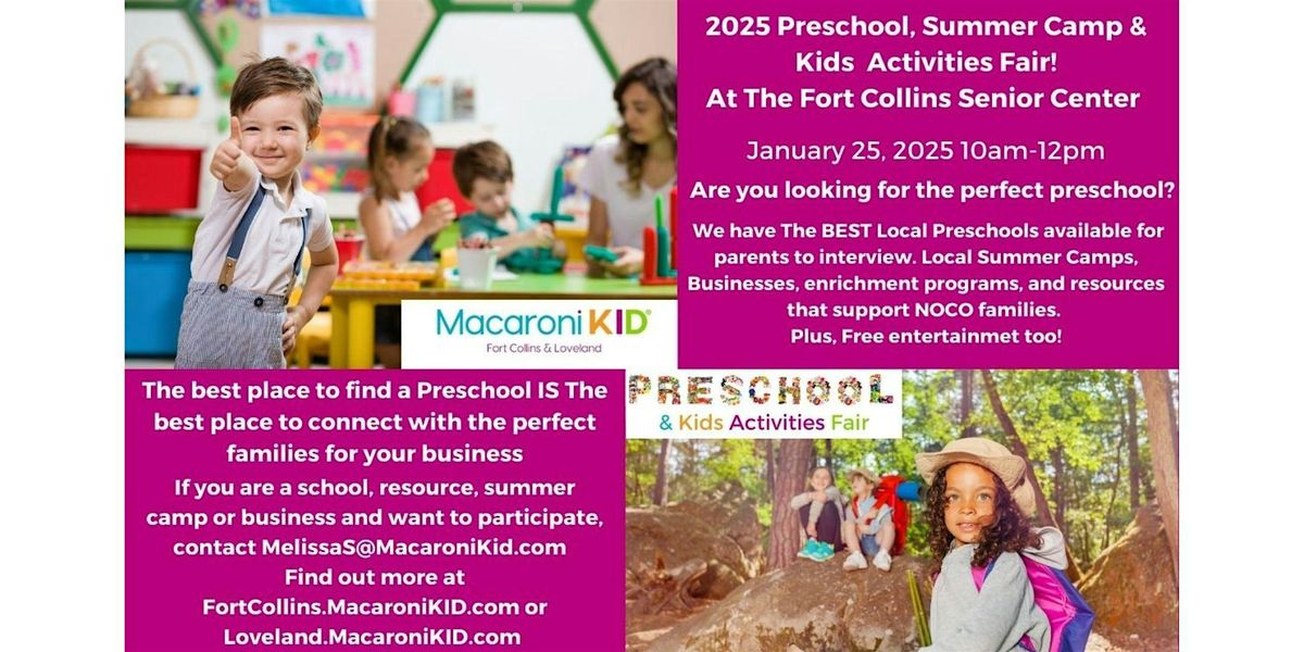 2025 Preschool, Summer Camp & Kids Activities Fair