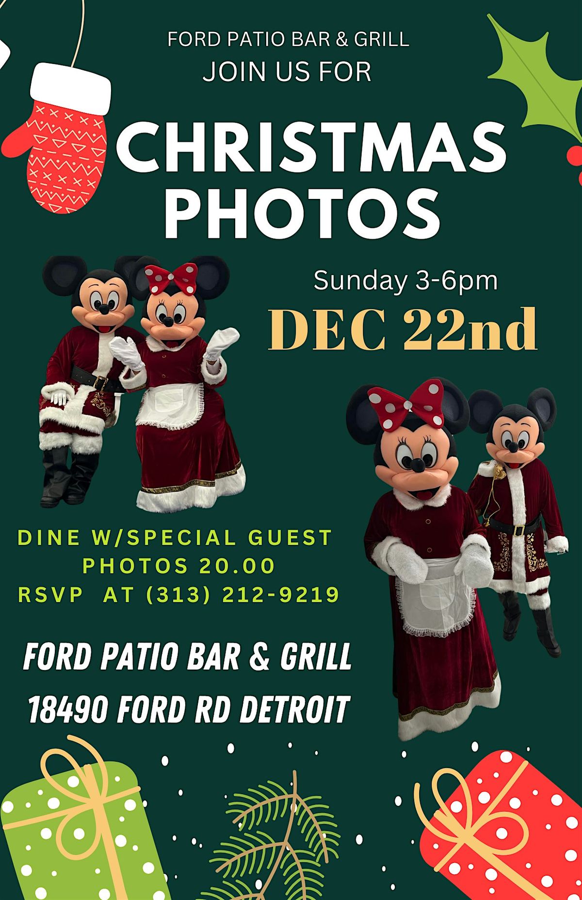 Magical Holiday Dinner & Photos with Ms. and Mr. Mouse Claus