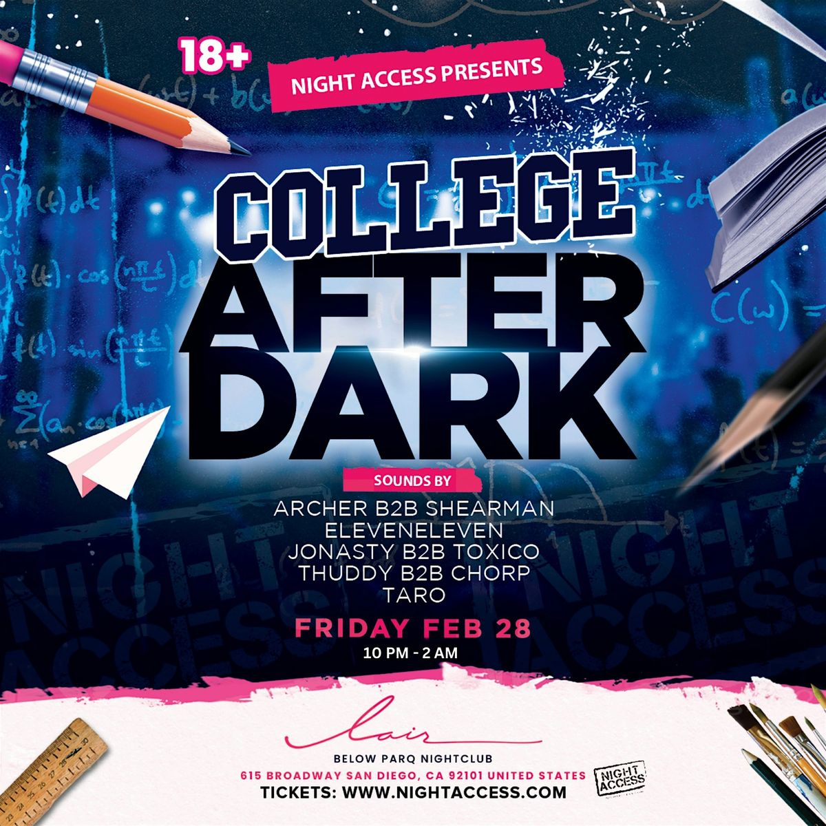 College After Dark  @ LAIR BELOW PARQ \u2022 2\/28 \u2022 18+