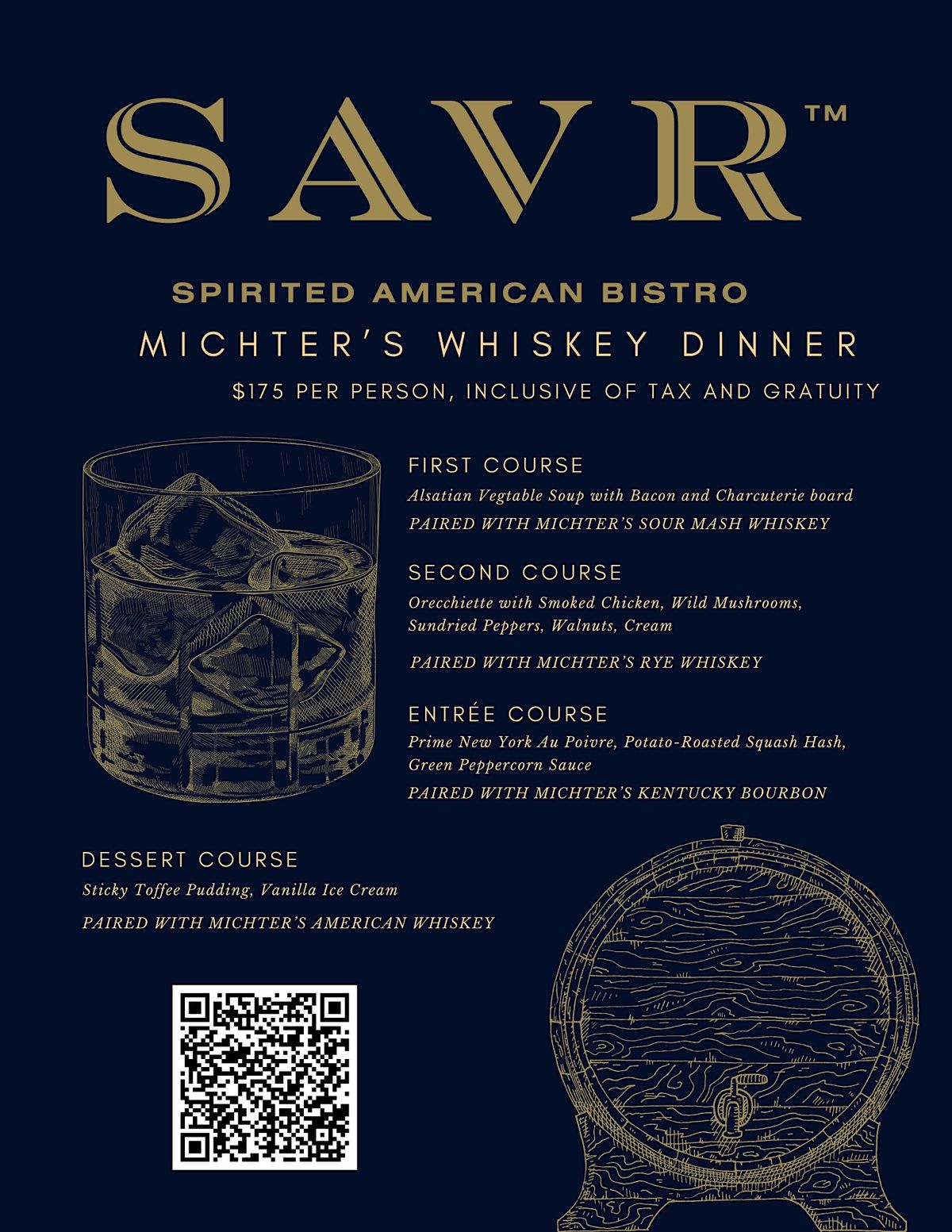 SAVR\u2122  Presents: Michter's Whiskey Dinner