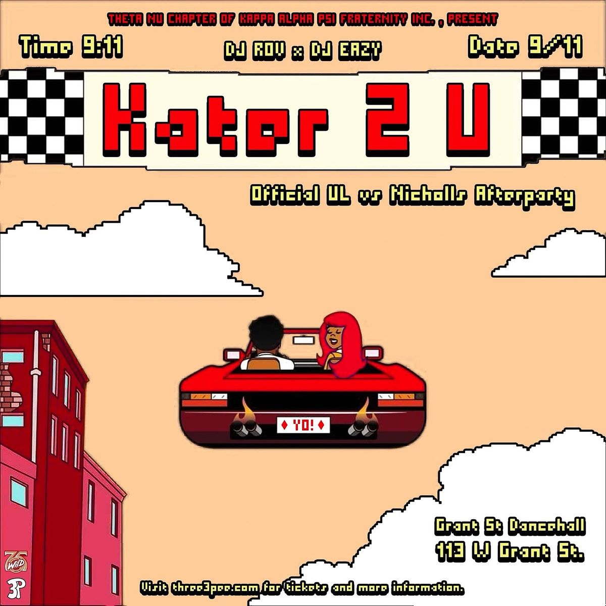 3P ENT and The Theta Nu Chapter of Kappa Alpha Psi presents: Kater 2 U!