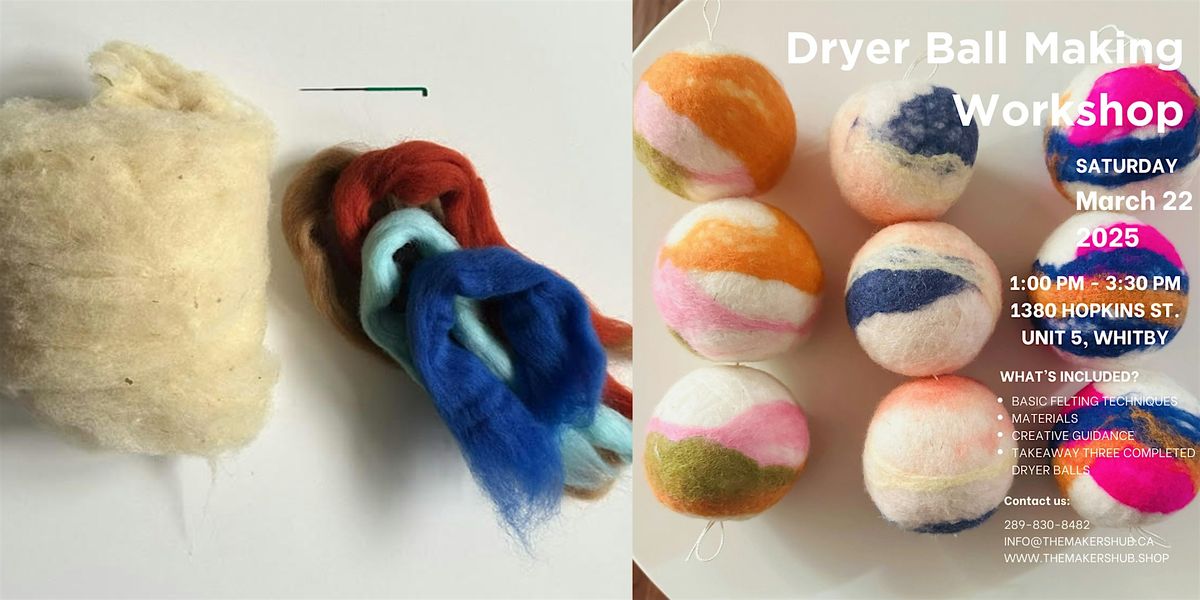 Dryer Ball Making Workshop - Saturday March 22