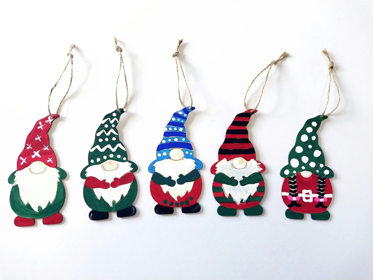 Wooden Gnome Painting Workshop Family Fun for all ages