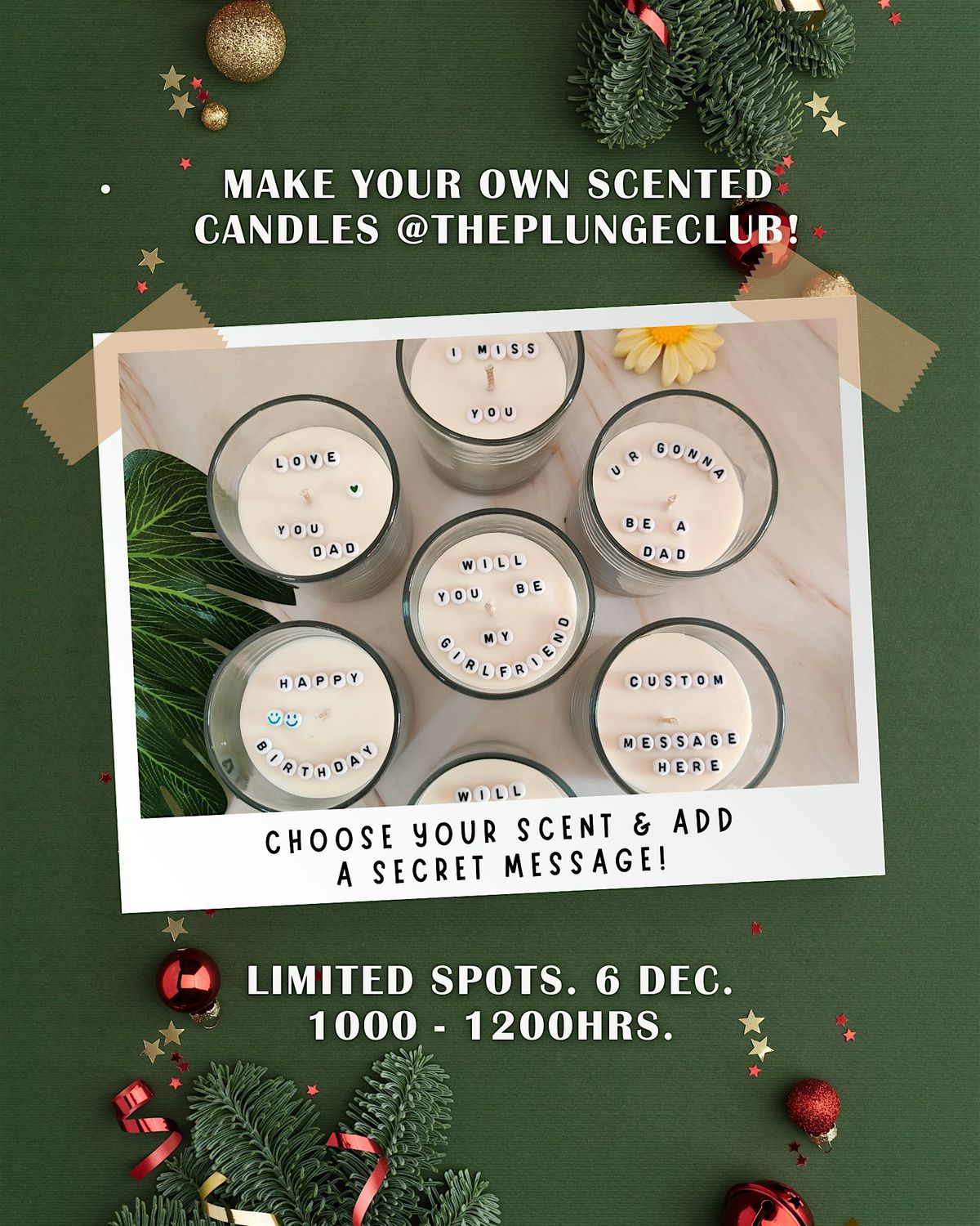 Candle-Making Workshop at Plunge Club!