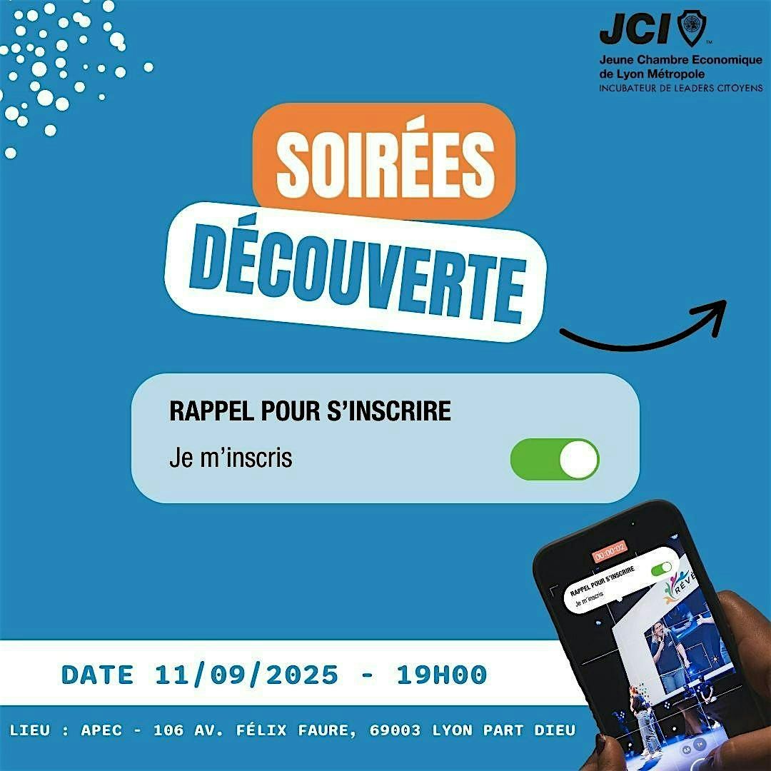 Soir\u00e9e d\u00e9couverte - JCE Lyon M\u00e9tropole