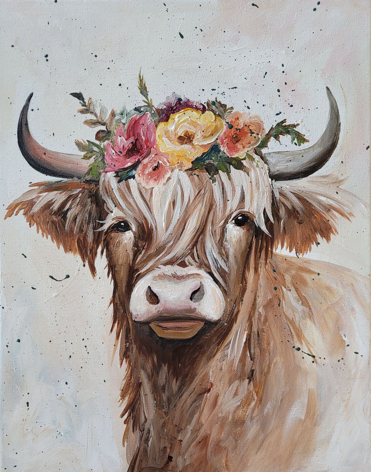 Highland Cow Paint & Sip