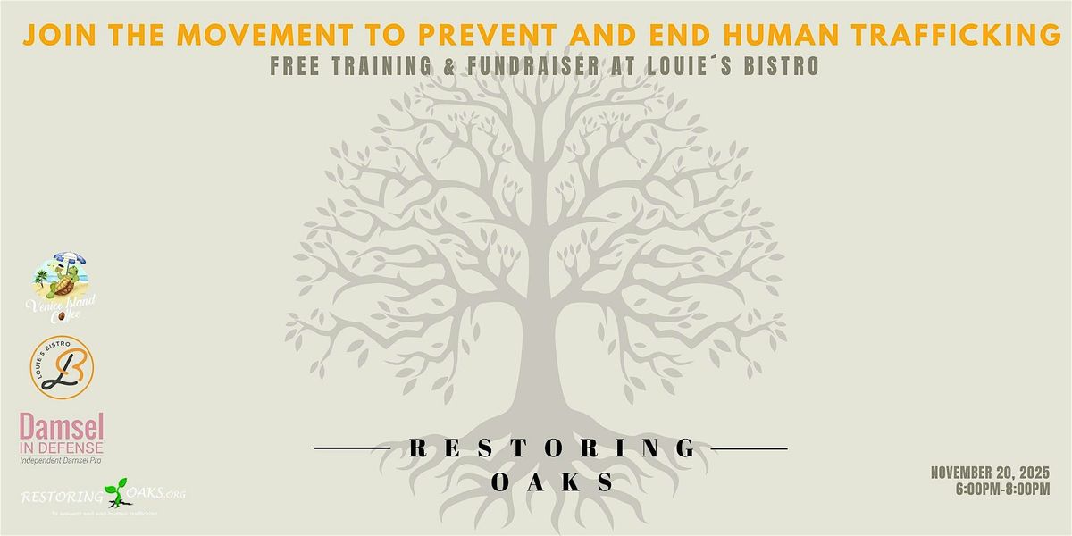 Free Training & Fundraiser to Prevent Human Trafficking at Louie\u00b4s Bistro