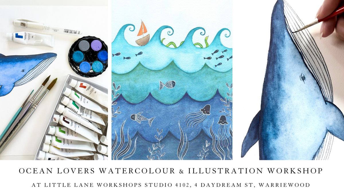 Watercolour & Illustration Workshop - Sea & Whale Themed