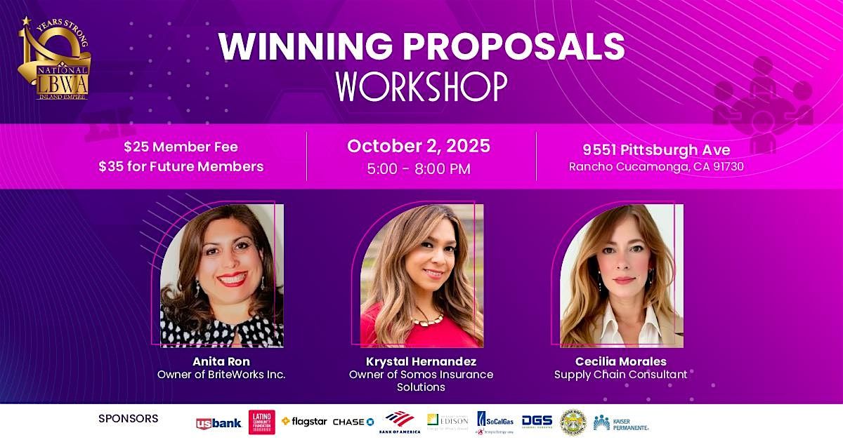 Winning Proposals Workshop