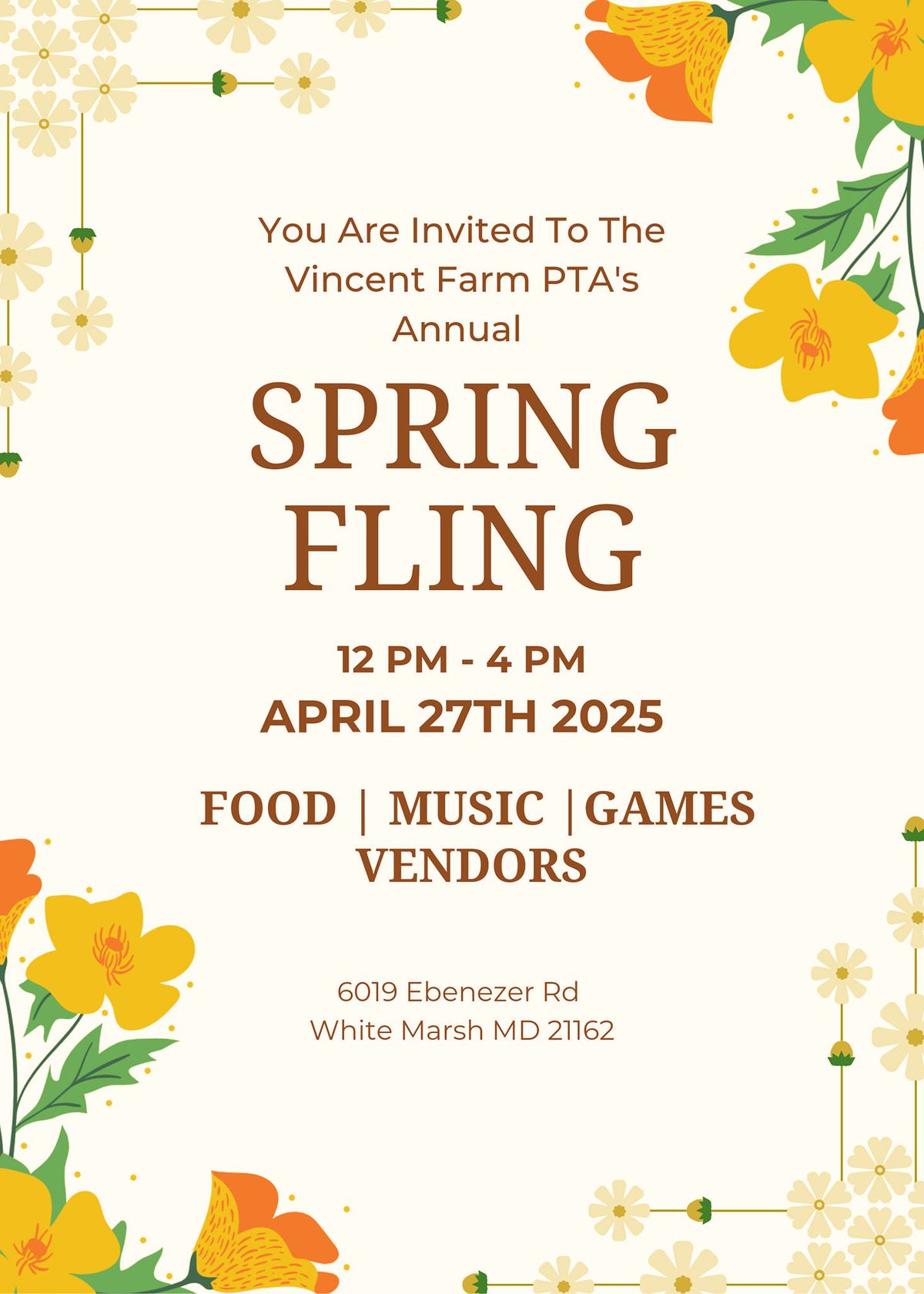 Vincent Farm Elementary School Spring Fling