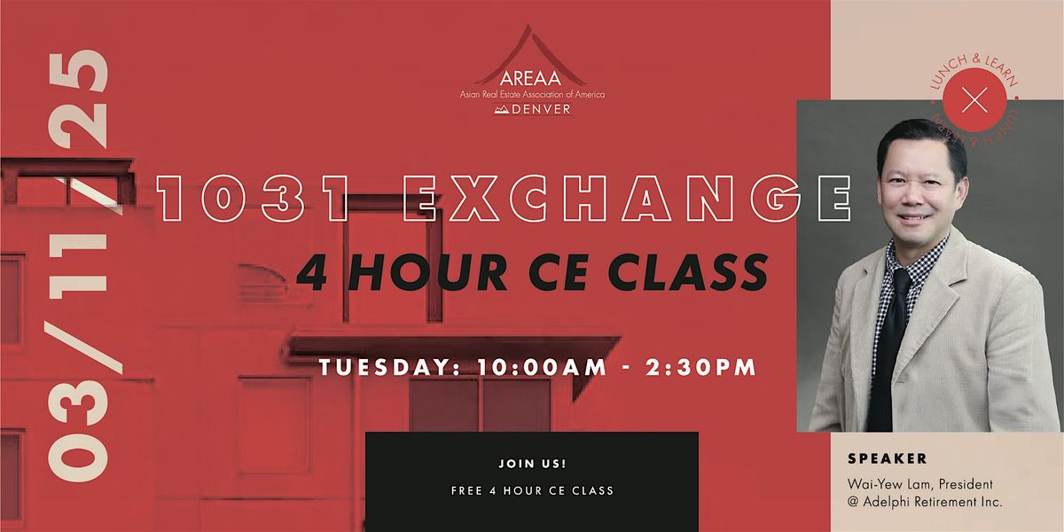 1031 Exchange Class in Denver, 4-hour CE Credits