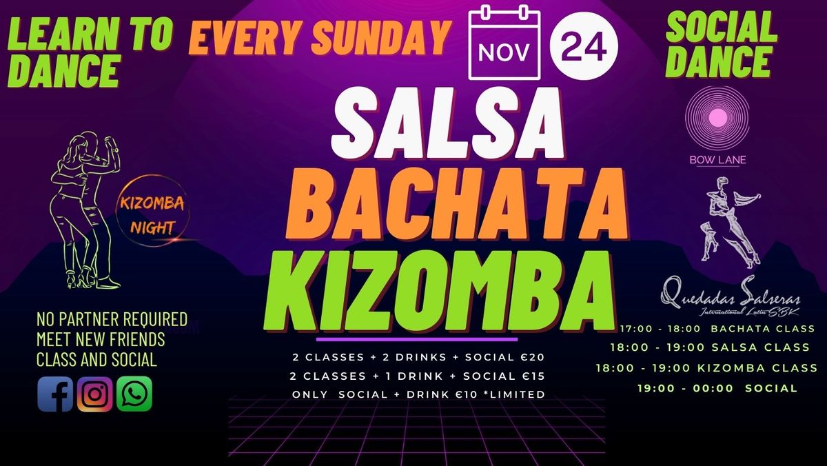 SALSA & BACHATA & KIZOMBA - CLASSES & PARTY SBK - DUBLIN