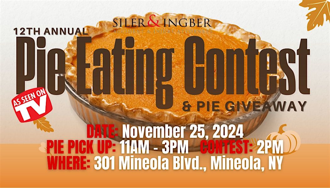 12th Annual Pie Eating Contest & Pie Giveaway