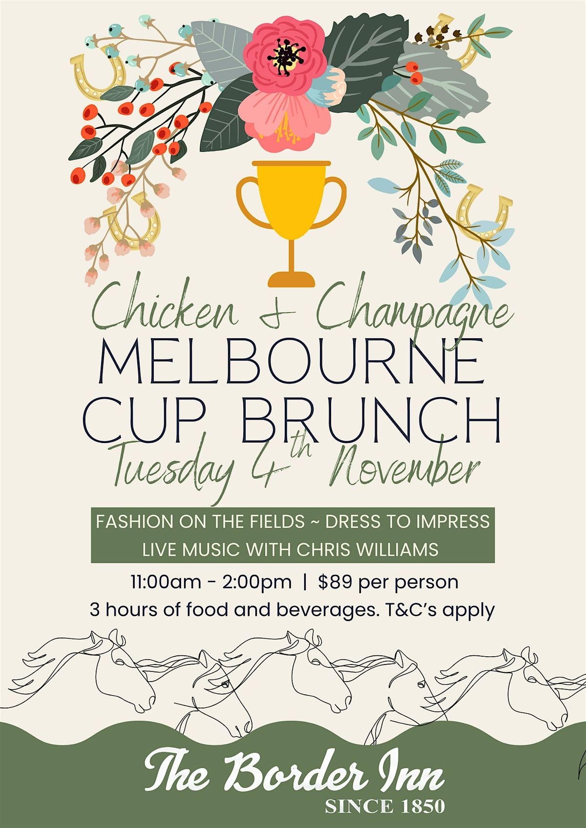 Chicken & Champagne Melbourne Cup Brunch